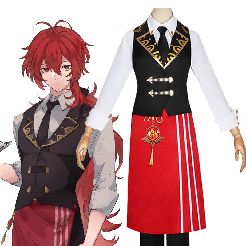  Genshin Impact Cosplay Diluc Ragnvindr       ҷ īϹ Ƽ 